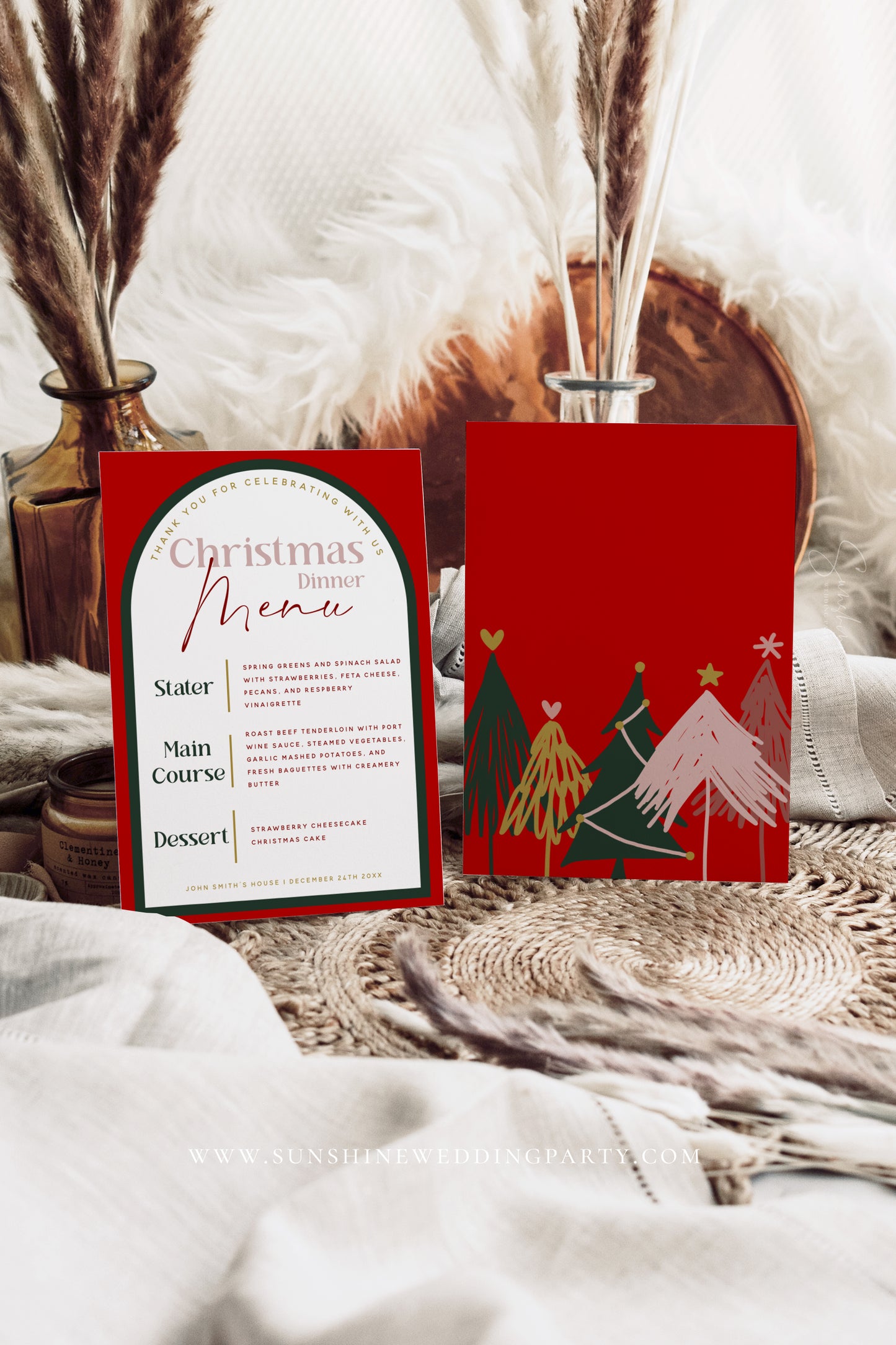 Modern Christmas Menu Template