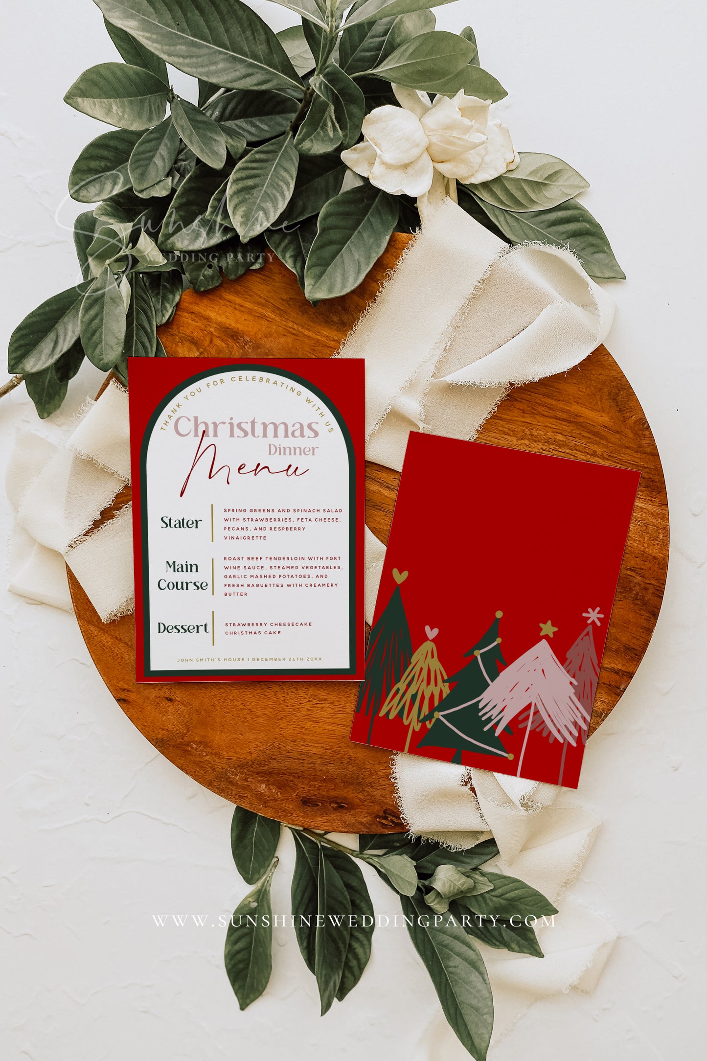 Modern Christmas Menu Template