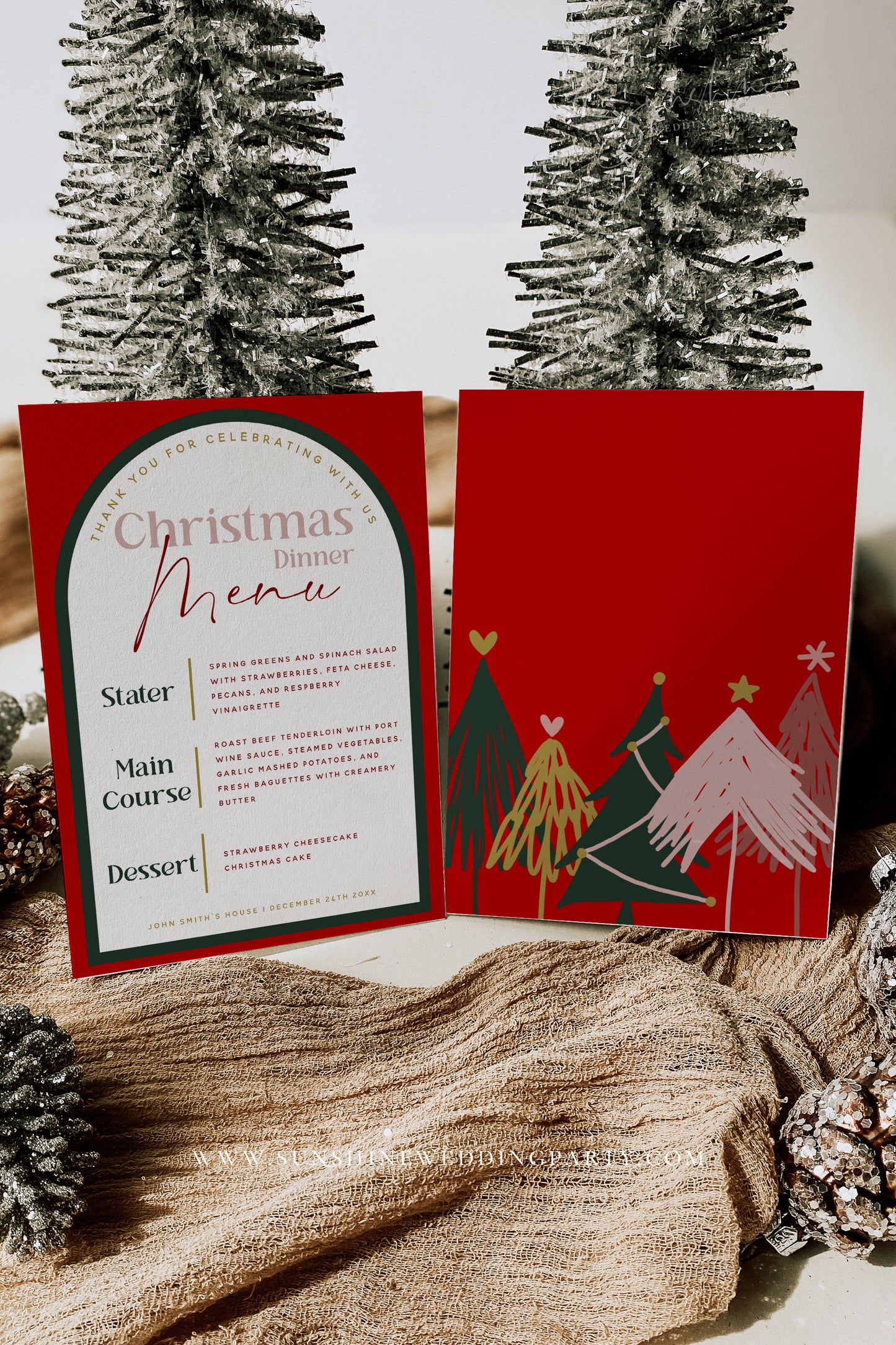 Modern Christmas Menu Template