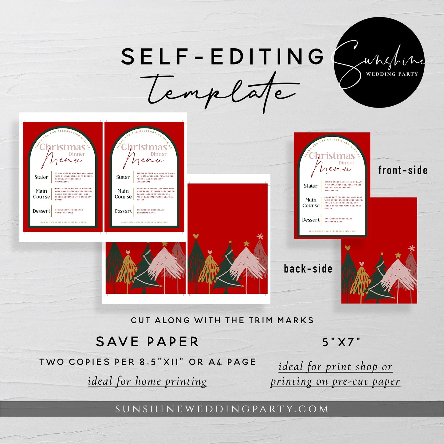 Modern Christmas Menu Template