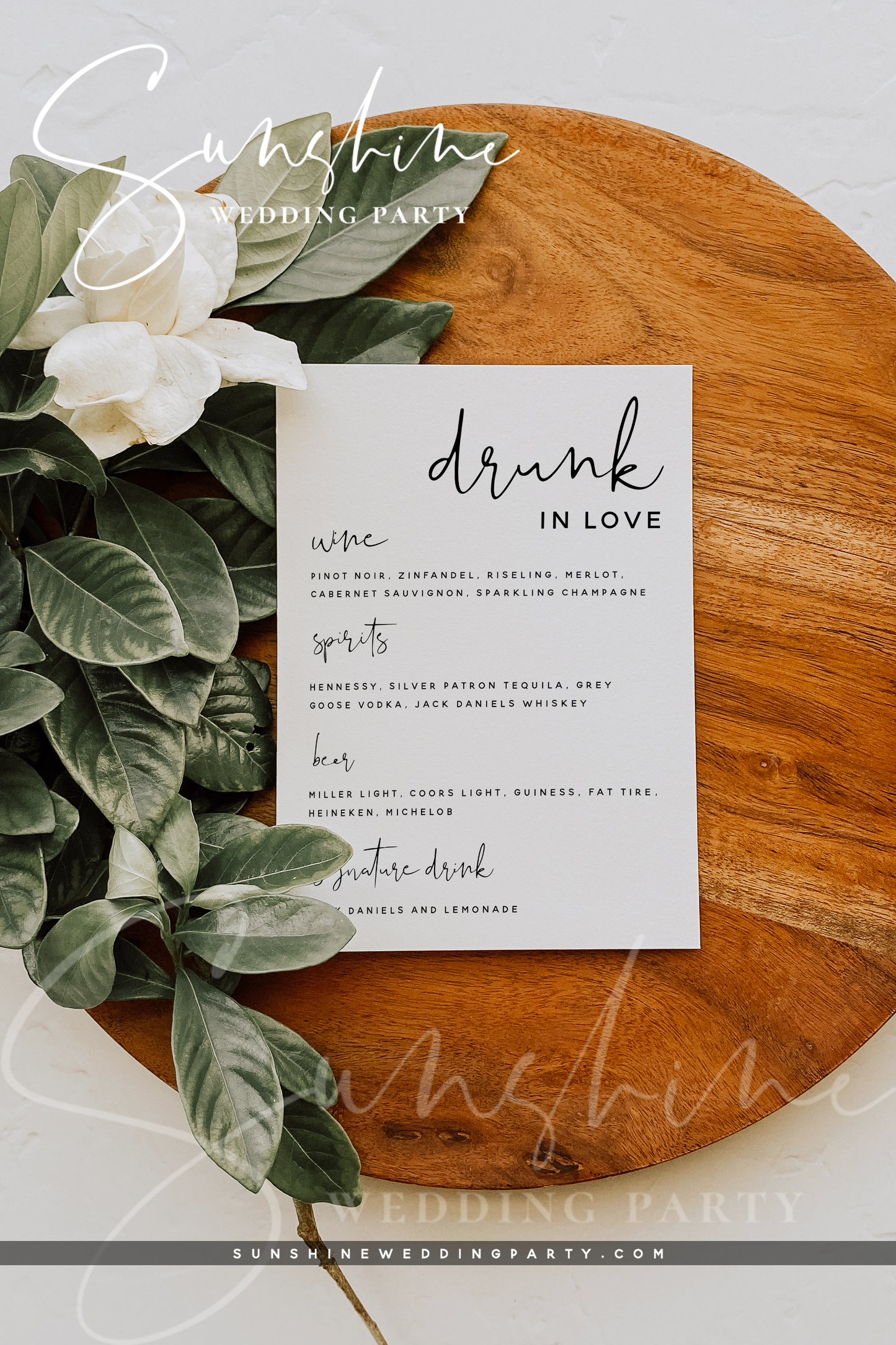 Modern Minimalist Drink Menu Template, The Bar Menu Sign