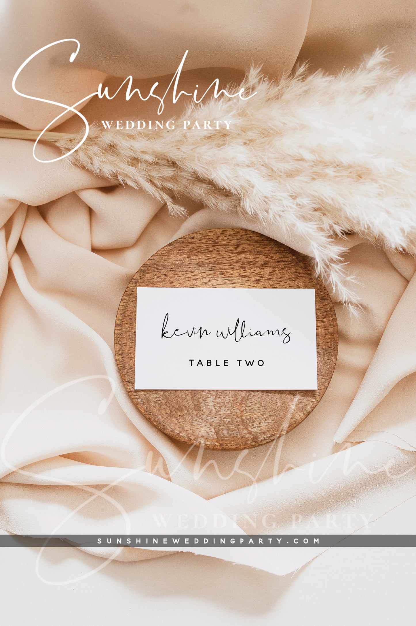 Wedding Place Cards, Printable Flat / Tent Fold Place Card, Editable Template