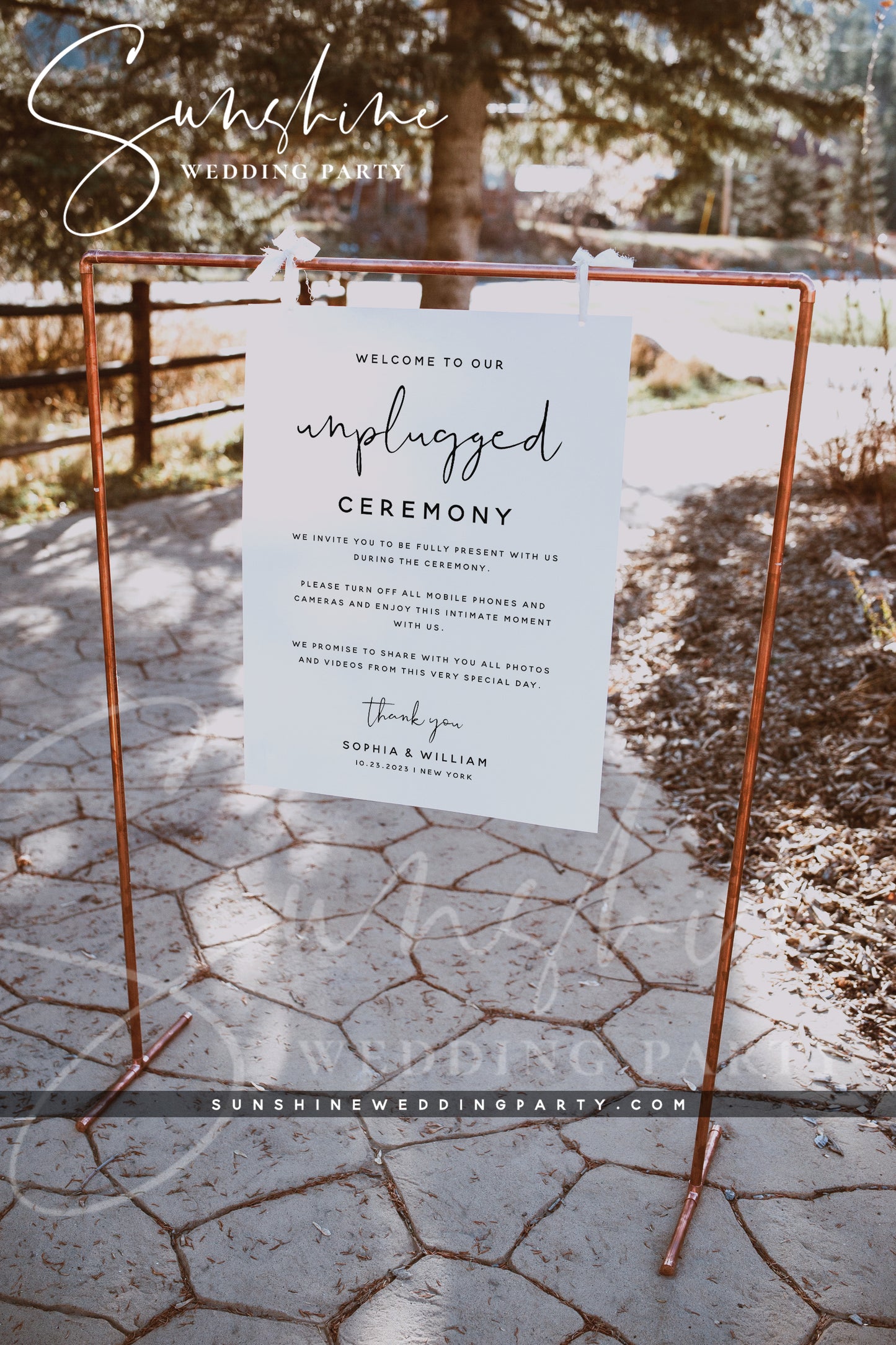 Unplugged Ceremony Sign, Printable No Pictures No Photos Please Sign, Editable Template