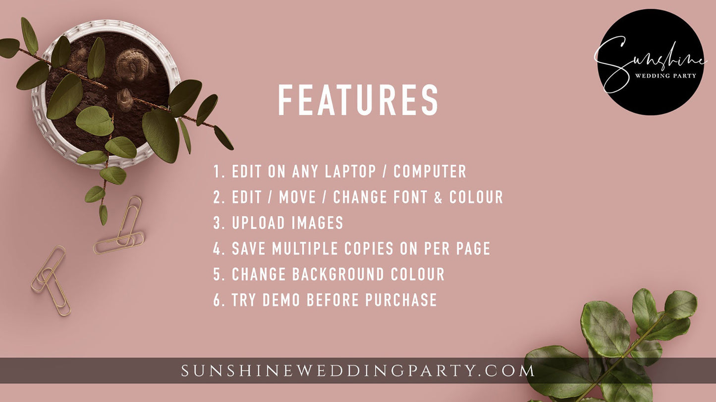 Eucalyptus Greenery Photo Save the Date Template