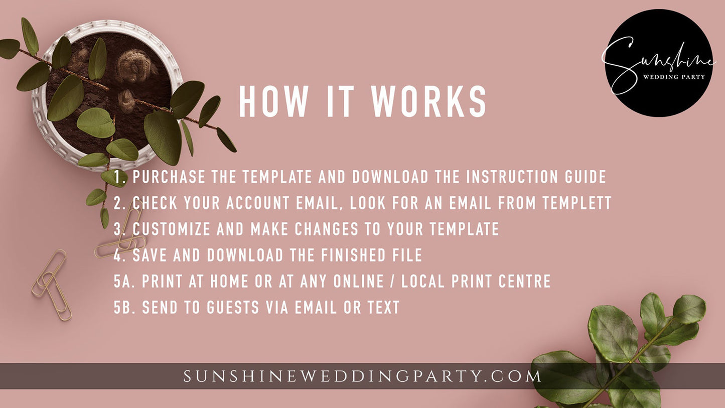 Eucalyptus Greenery Vow Renewal Invitation Template