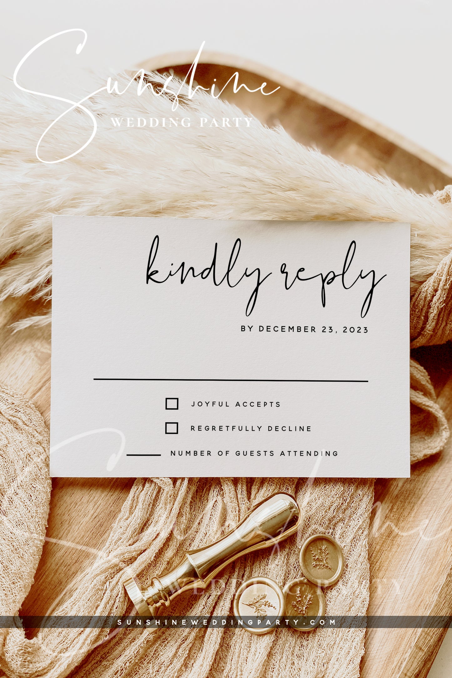 Wedding RSVP Cards, Printable Modern Kindly Reply Cards, Editable Template