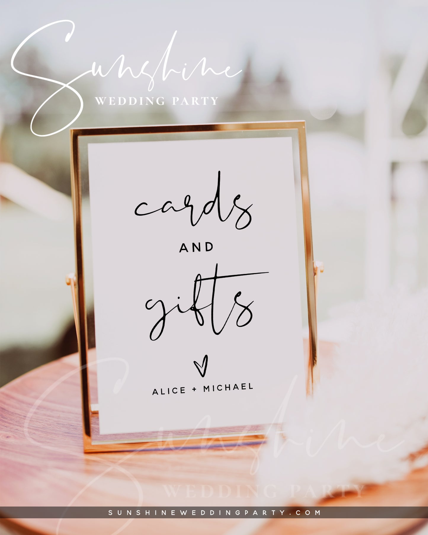 Modern Minimalist Cards and Gifts Sign Template