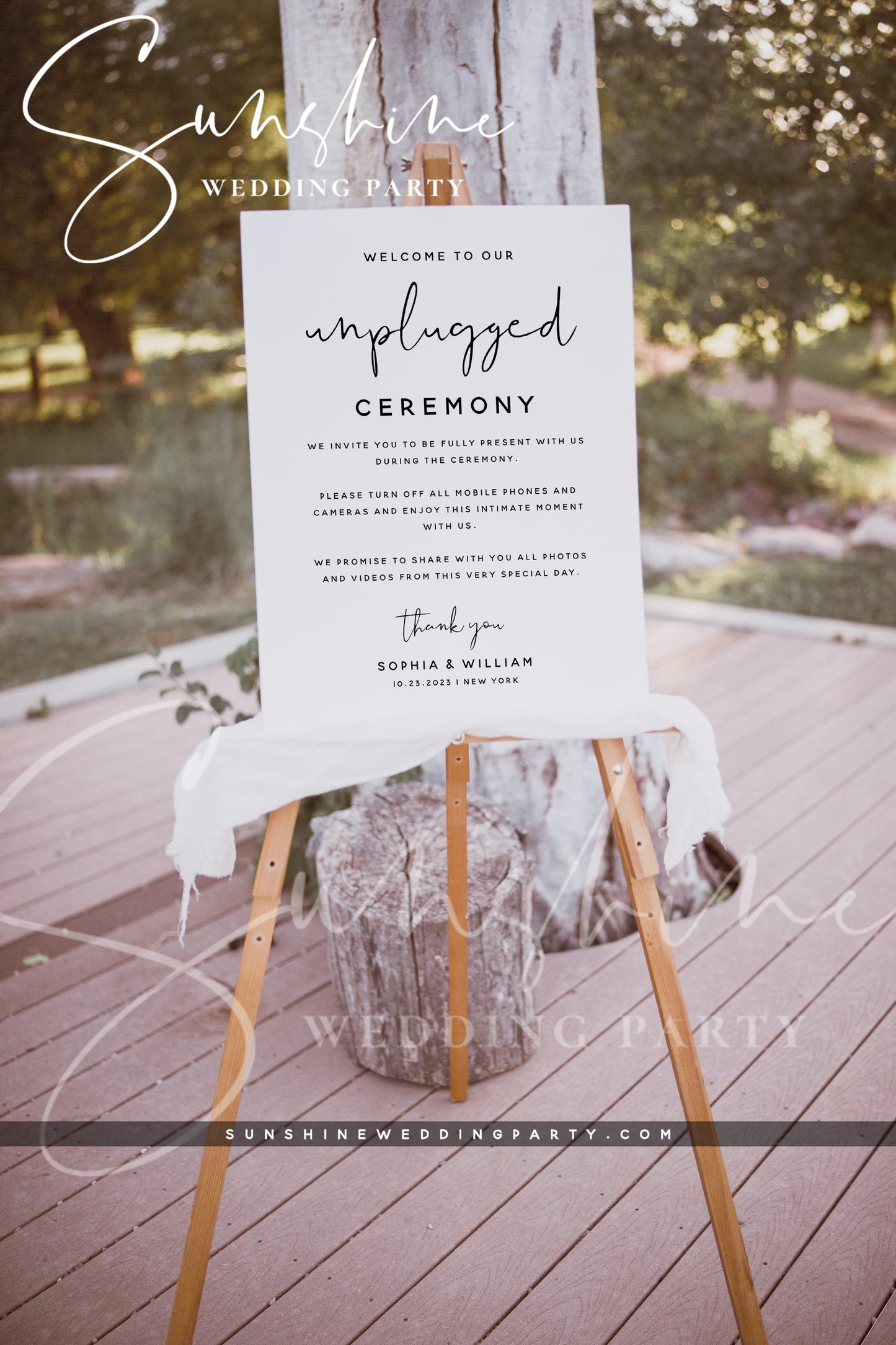Unplugged Ceremony Sign, Printable No Pictures No Photos Please Sign, Editable Template