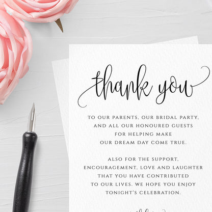 Rustic Wedding Thank You Card Template